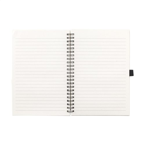 Melkpakken Wire-O Notebook A5 notitieboek 151242 met kaft van gerecyclede melkpakken, 140 FSC-pagina’s, penlus, sluitelastiek en leeslint