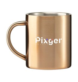 Dubbelwandige, gepolijste RVS mok