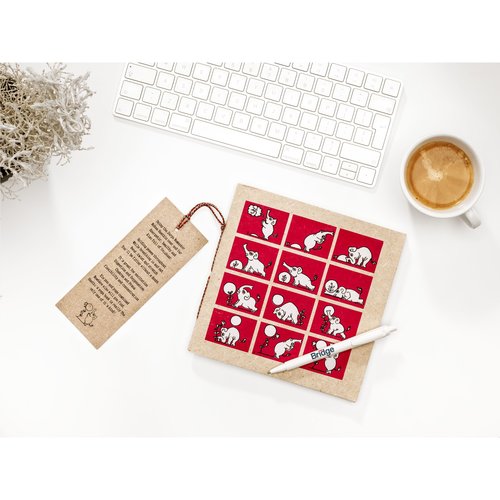 Organisch notitieboekje W19160 van olifantenpoep met 192 blanco pagina’s van gerecycled papier en optionele kraft sleeve