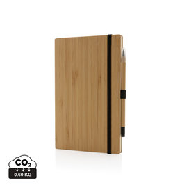 FSC® bamboe notitieboek en infinity potloodset P774.469 met gerecycled papier en luxe geschenkverpakking