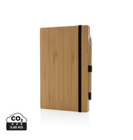 FSC® bamboe notitieboek en infinity potloodset P774.469 met gerecycled papier en luxe geschenkverpakking