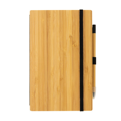 FSC® bamboe notitieboek en infinity potloodset P774.469 met gerecycled papier en luxe geschenkverpakking