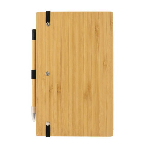 FSC® bamboe notitieboek en infinity potloodset P774.469 met gerecycled papier en luxe geschenkverpakking