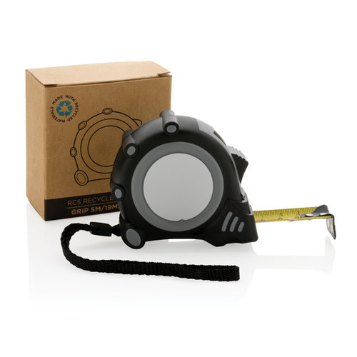 Gecertificeerde gerecyclede rolmaat 5 meter P112151 bedrukken met logo DeBle