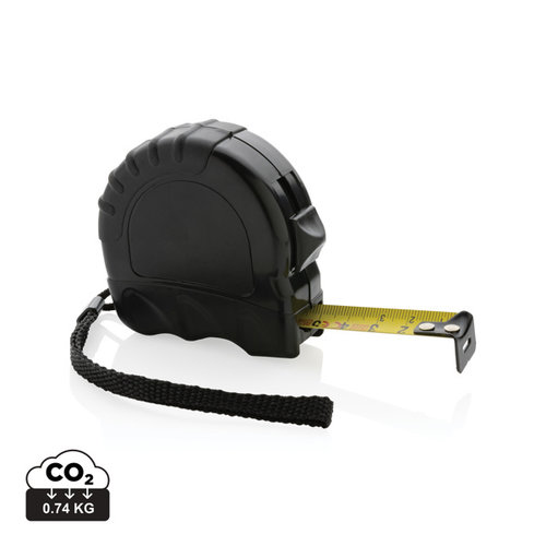 RCS gerecycled plastic rolmaat 5 meter 19 mm bedrukken met logo DeBle