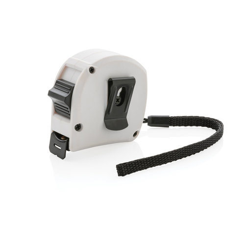 Rolmaat 5 meter bamboe en gerecycled ABS P11219 graveren met logo DeBle