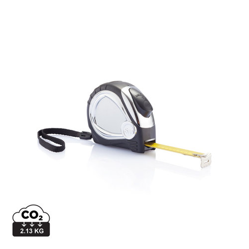 DeBle chroom autostop rolmaat 5 meter P113401 met logo bedrukken