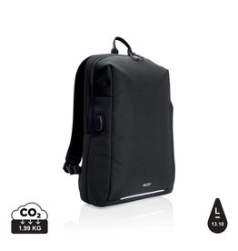 DéBlé RFID en USB AWARE™ laptoprugzak P763.161 met 15,6 inch laptopvak en trolleyriem