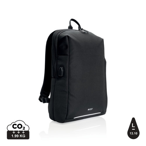 DéBlé RFID en USB AWARE™ laptoprugzak P763.161 met 15,6 inch laptopvak en trolleyriem