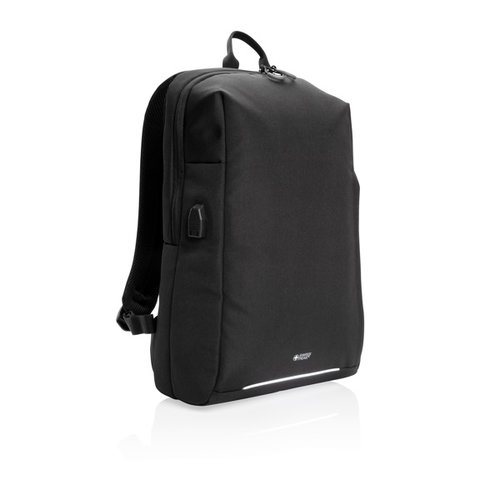 DéBlé RFID en USB AWARE™ laptoprugzak P763.161 met 15,6 inch laptopvak en trolleyriem