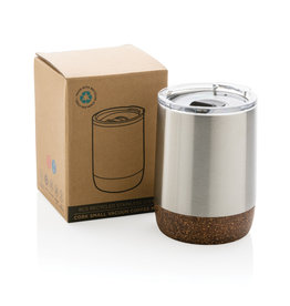 Thermosbeker bedrukken RCS gerecycled roestvrijstalen koffiebeker met kurk P435.051