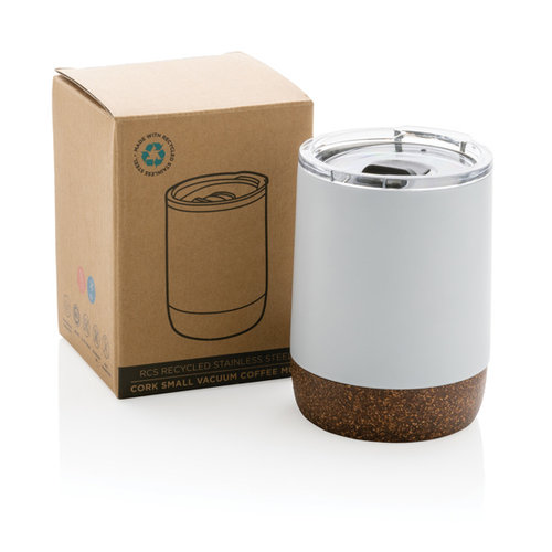 RCS gerecycled roestvrijstalen koffiebeker met kurk P435.051