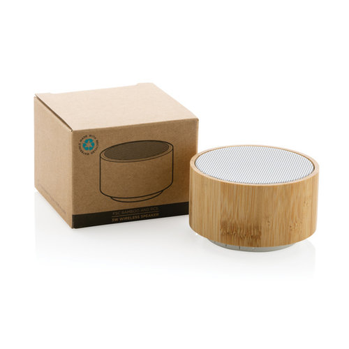 DeBle bamboe draadloze luidspreker 3W met logo