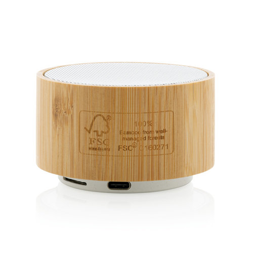 DeBle bamboe draadloze luidspreker 3W met logo