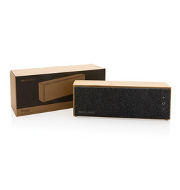 Draadloze luidspreker 10W bamboe P329649 met logo bedrukken DeBle