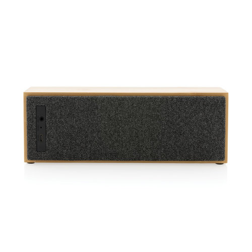 Draadloze luidspreker 10W bamboe P329649 met logo bedrukken DeBle
