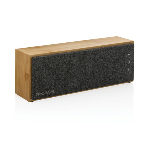 Draadloze luidspreker 10W bamboe P329649 met logo bedrukken DeBle