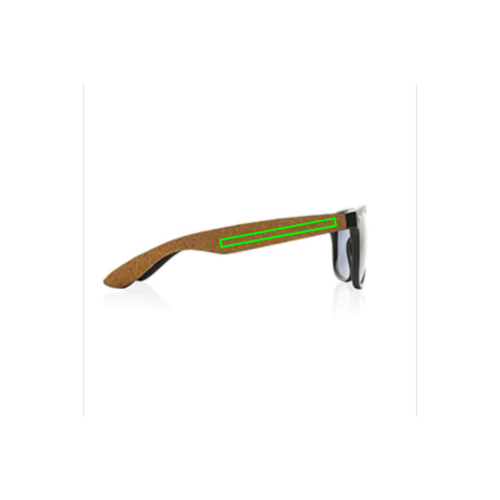 Zonnebril van gerecycled plastic en FSC kurk P453881 met logo graveren DeBle