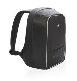 Swiss Peak AWARE™ anti-diefstal 15,6 inch laptoprugzak bedrukt met bedrijfslogo