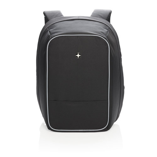 Swiss Peak AWARE™ anti-diefstal 15,6 inch laptoprugzak bedrukt met bedrijfslogo
