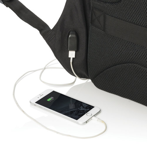 Swiss Peak AWARE™ anti-diefstal 15,6 inch laptoprugzak bedrukt met bedrijfslogo