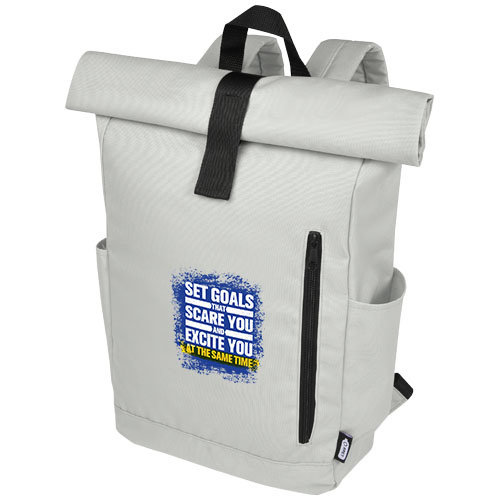 Byron 15,6" rugzak van GRS RPET met opgerolde bovenkant 18 L