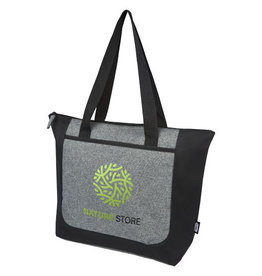 Reclaim GRS gerecyclede draagtas met rits bedrukken met logo DeBle