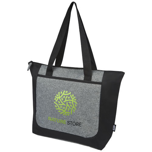 Reclaim GRS gerecyclede draagtas met rits bedrukken met logo DeBle