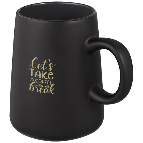 Joe keramische mok 450 ml met matte buitenkant en glanzende binnenzijde 100729 met logo