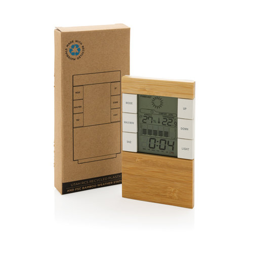 Weerstation 100% bamboe Utah RCS  P279.419 Weerstation 100% bamboe Utah RCS  P279.419