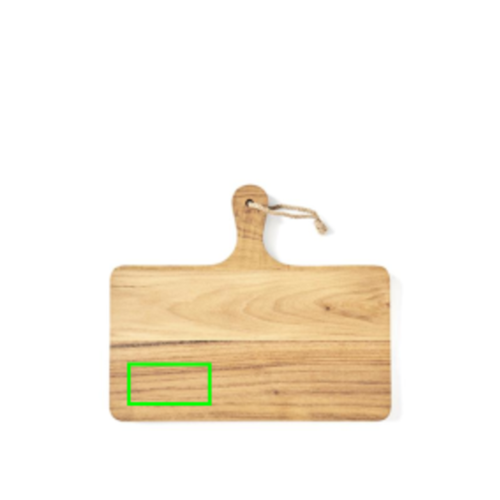 DeBle VINGA Buscot horizontale serveerplank van FSC-teakhout graveren met logo