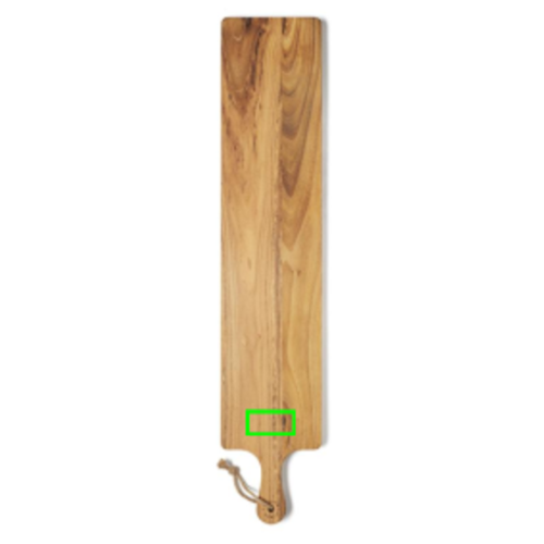 DéBlé VINGA Buscot lange serveerplank 3184 van FSC-teakhout 75 cm met lasergravure