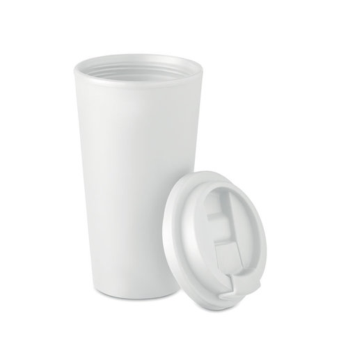 Tuesday dubbelwandige drinkbeker 475 ml kunststof bedrukken met logo DeBle