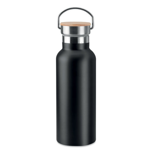 Helsinki dubbelwandige thermosfles 500 ml met bamboe dop MO9431