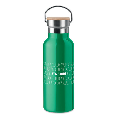 Helsinki dubbelwandige thermosfles 500 ml met bamboe dop MO9431
