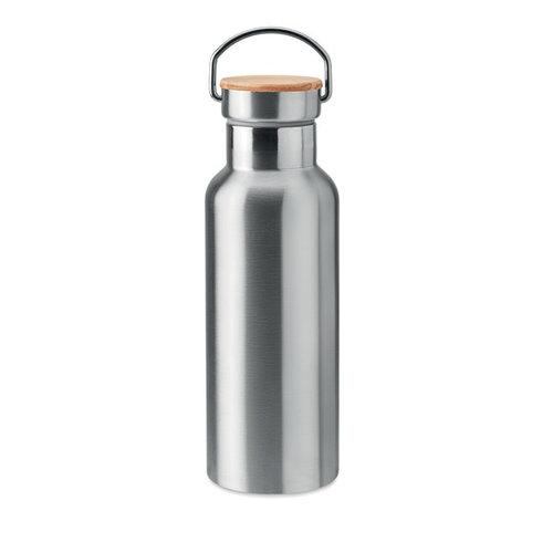 Helsinki dubbelwandige thermosfles 500 ml met bamboe dop MO9431