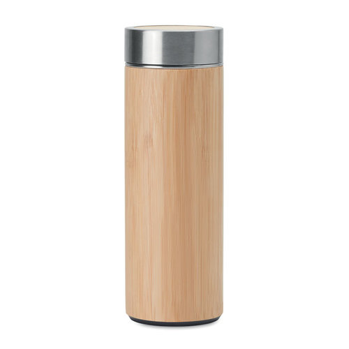 DeBle Batumi Dubbelwandige Thermosfles 400 ml met theecompartiment MO9421 bedrukken met logo