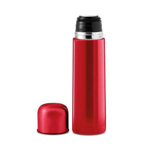 DeBle Chan dubbelwandige drinkfles 500 ml van RVS met logo, vacuüm geïsoleerde herbruikbare thermosfles