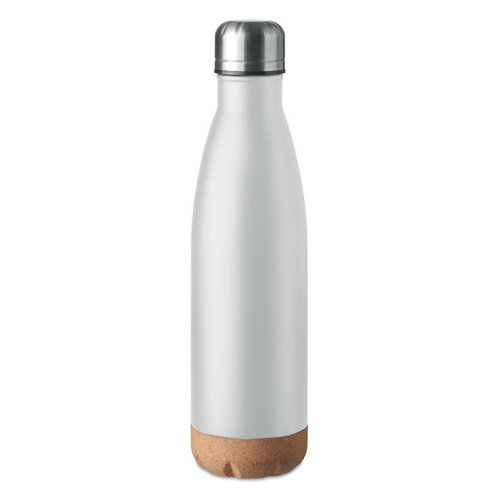 DeBle Aspen cork dubbelwandige thermosfles 500 ml van RVS met kurken detail en logo, vacuüm geïsoleerde herbruikbare drinkfles