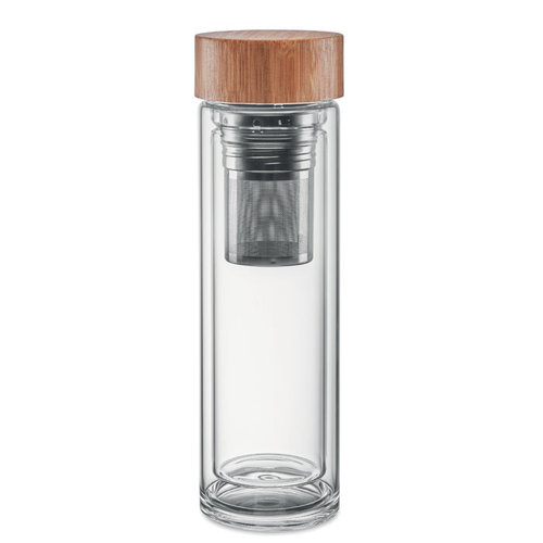 Dubbelwandige glazen fles 400ml MO9420 Batumi glass Dubbelwandige glazen fles 400ml MO9420 Batumi glass