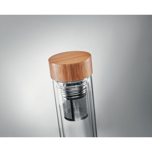 Dubbelwandige glazen fles 400ml MO9420 Batumi glass Dubbelwandige glazen fles 400ml MO9420 Batumi glass