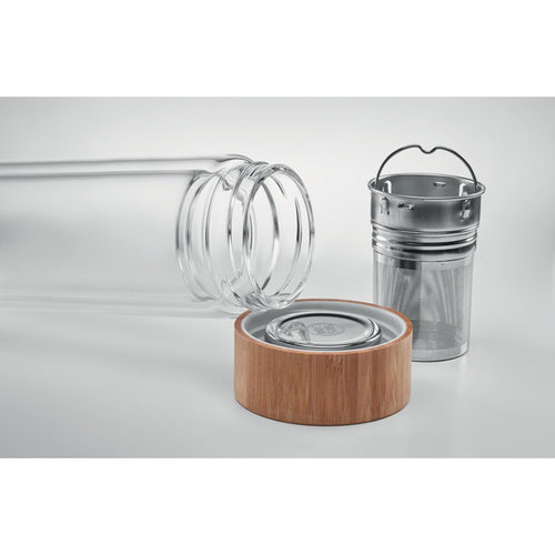 Dubbelwandige glazen fles 400ml MO9420 Batumi glass Dubbelwandige glazen fles 400ml MO9420 Batumi glass