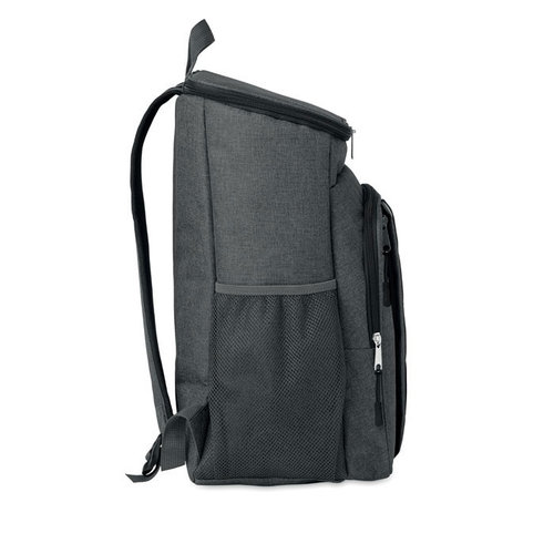 Montecool RPET koeltas rugzak MO6167 van gerecycled 600D RPET met geïsoleerd koelvak en complete picknickset voor twee personen bedrukken met logo