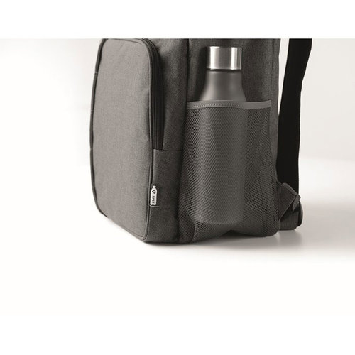 Montecool RPET koeltas rugzak MO6167 van gerecycled 600D RPET met geïsoleerd koelvak en complete picknickset voor twee personen bedrukken met logo