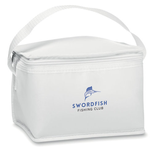 Cubacool koeltas MO8438 van polyester met aluminium isolatie, ruimte voor zes blikjes en compacte 3 liter inhoud bedrukken met logo