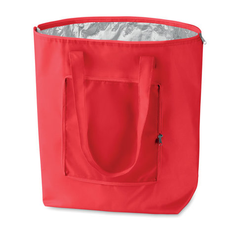 Plicool koeltas MO7214 van 210T polyester met aluminium isolatie, opvouwbaar ontwerp en 13 liter inhoud bedrukken met logo