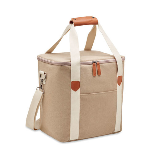 Kecil large koeltas MO6869 van gewassen canvas met PEVA-isolatie en ruime inhoud bedrukken met logo