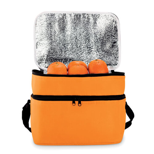 Casey koeltas MO8949 van 600D polyester met twee compartimenten bedrukken met logo