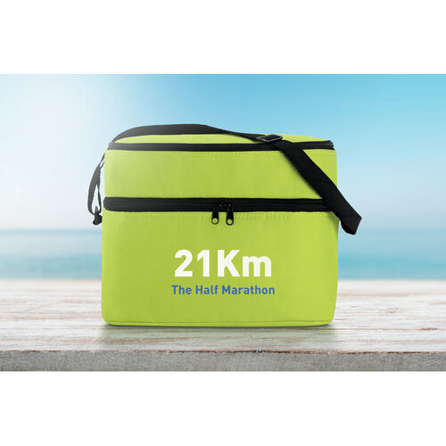 Casey koeltas MO8949 van 600D polyester met twee compartimenten bedrukken met logo