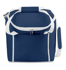 Indo polyester koeltas 25 liter MO8772 met isolerende PEVA-voering en groot hoofdvak, bedrukt met logo